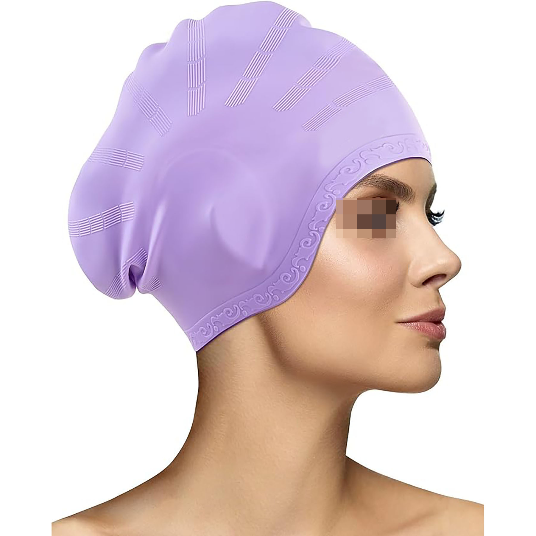 Long Hair Silicone Swimming Cap 4