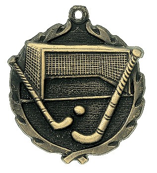 Field Hockey Wreath Medal, 1 3/4" 2