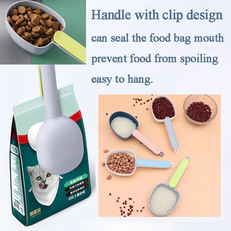 2 in 1 Pet Food Spoon With Sealing Clip 5