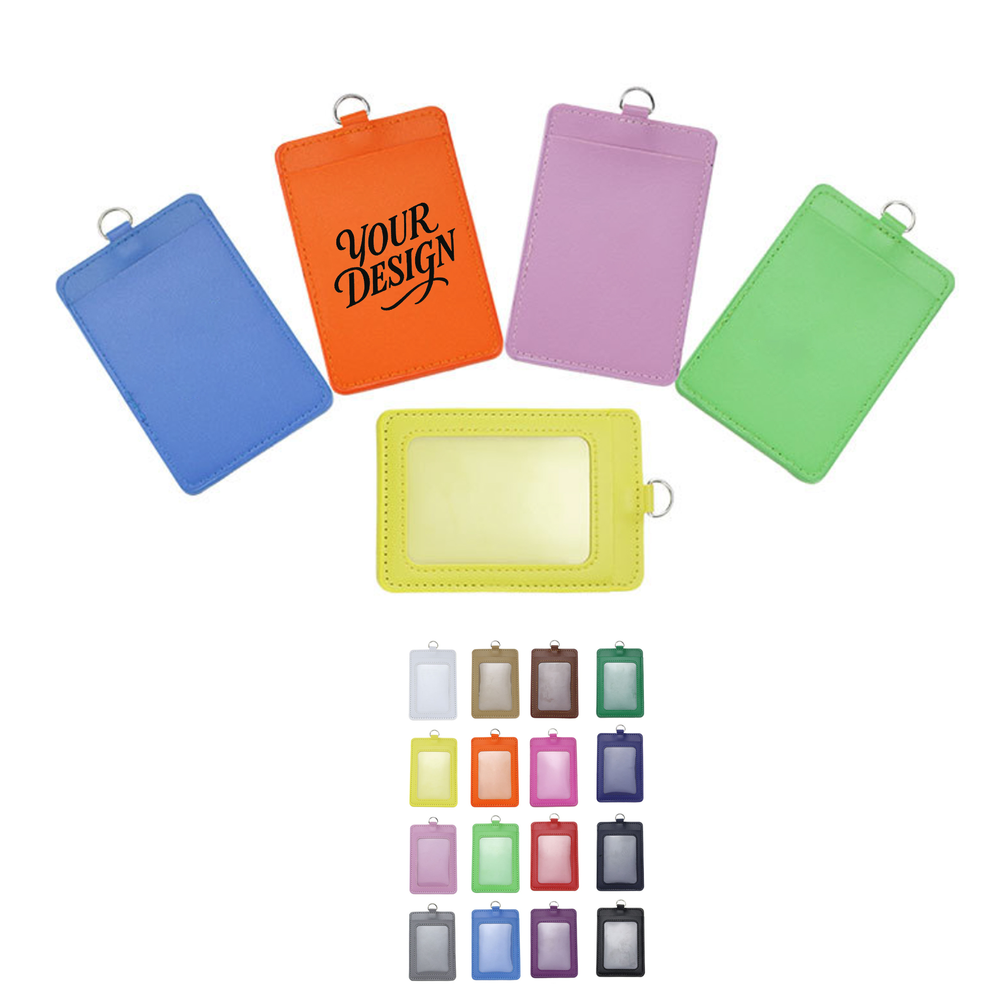 Branded Durable PU Leatherette Badge Holder 2