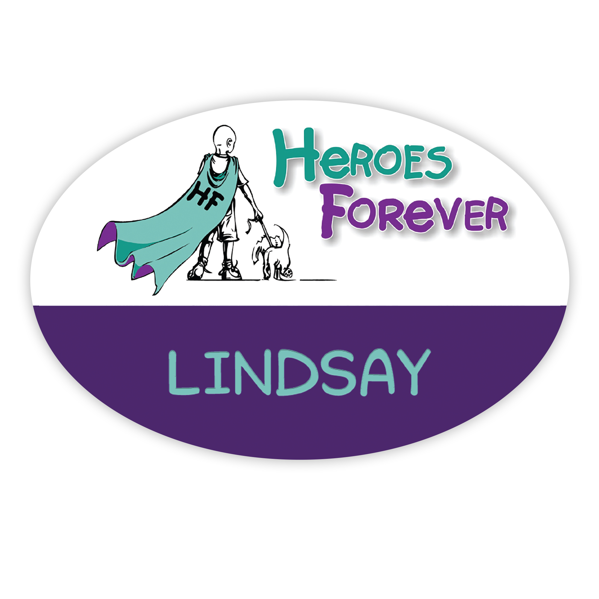 UV Imprint Spectrum Badges With Personalization 2X3" Oval