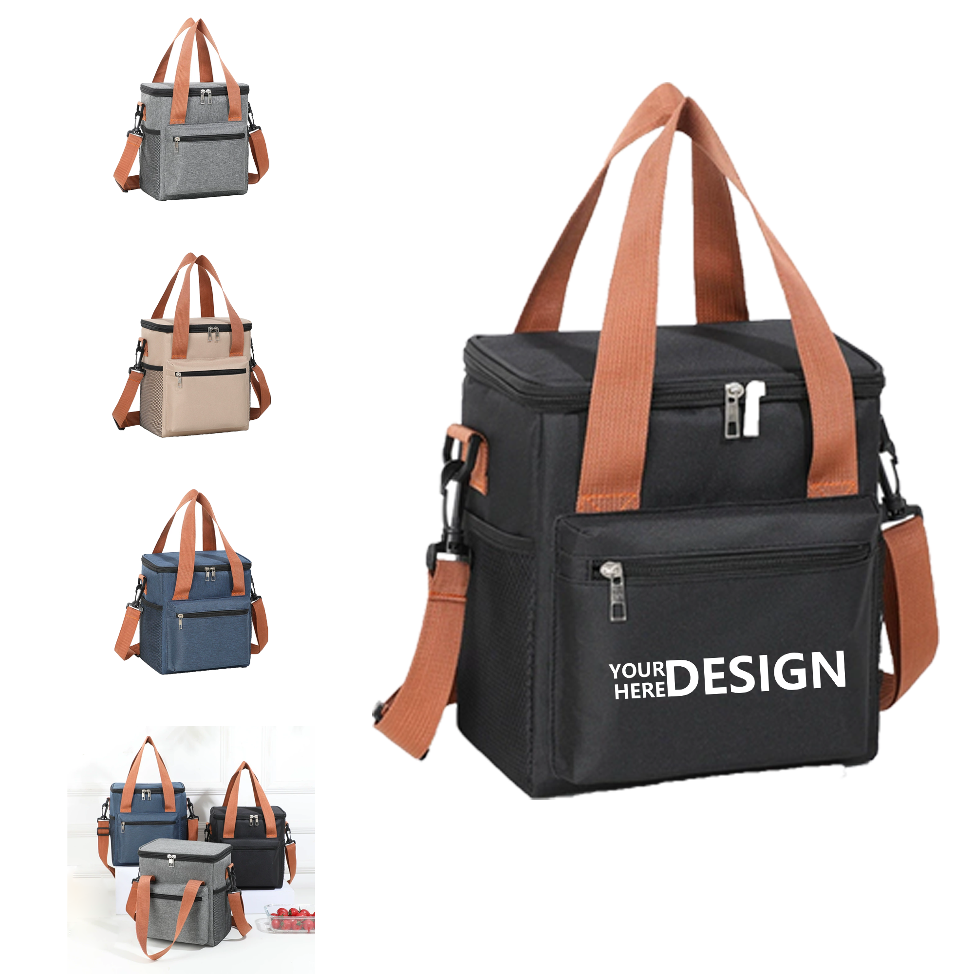 Oxford Fabric Insulated Lunch Bag with Dual Layers 2