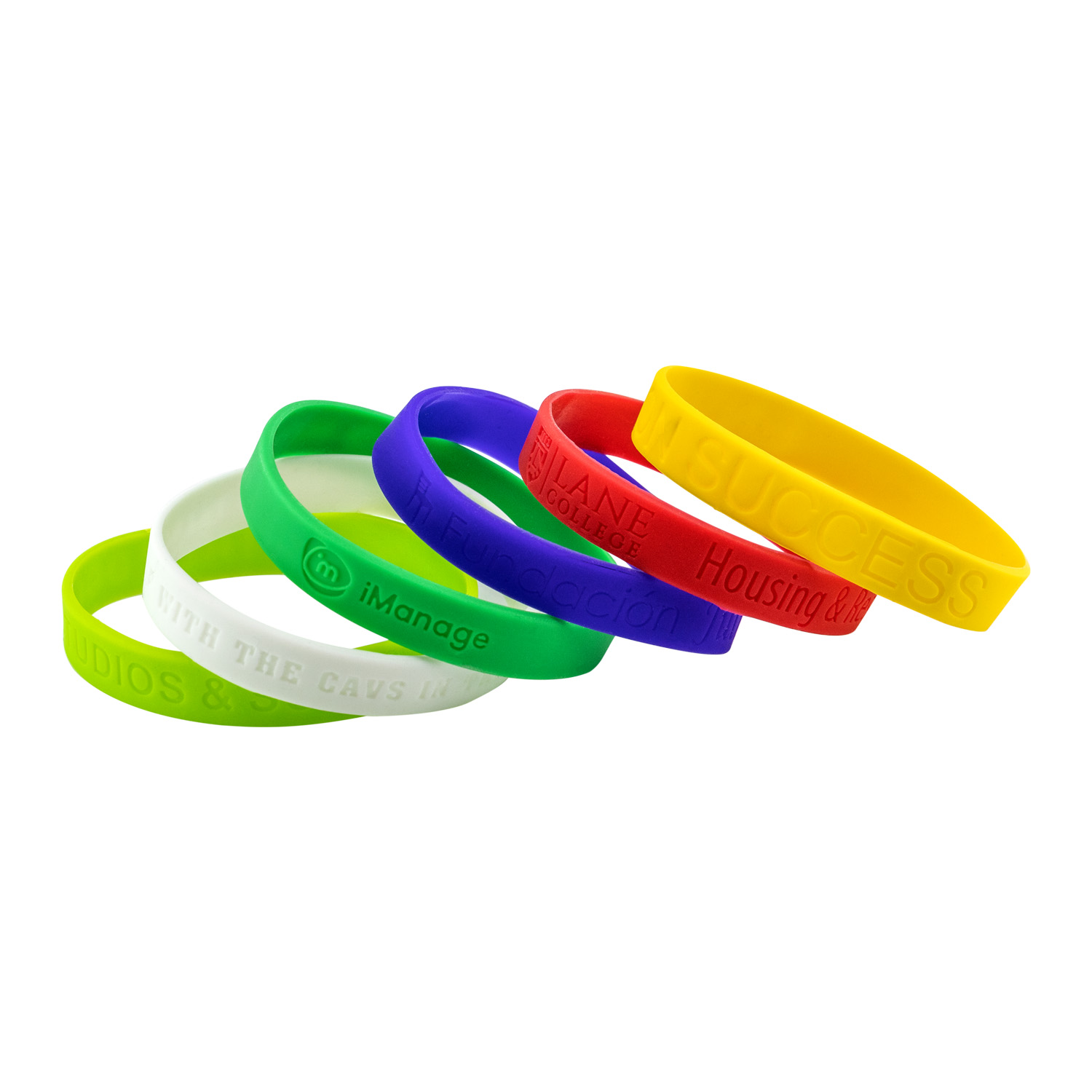 Debossed Silicone Awareness Bracelets