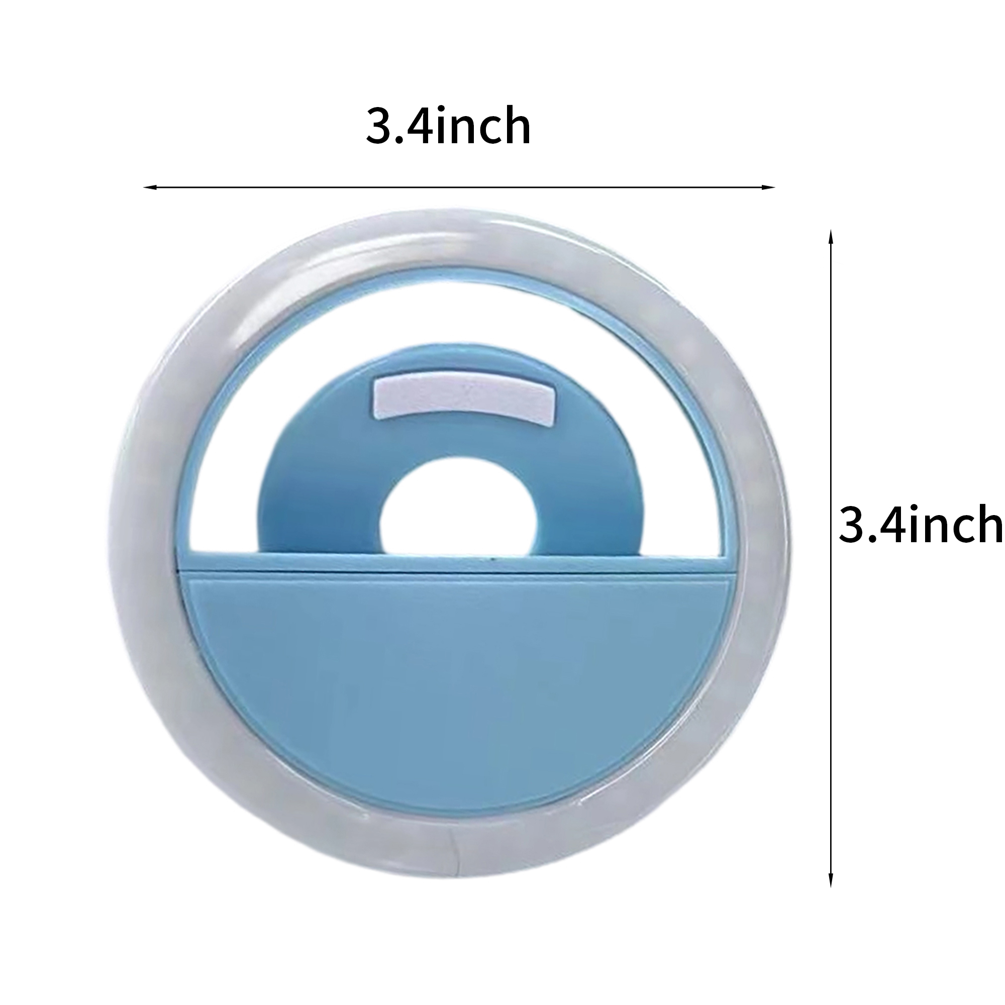 Rechargeable Phone Selfie Ring Light With Led Bulbs 3.4" 5