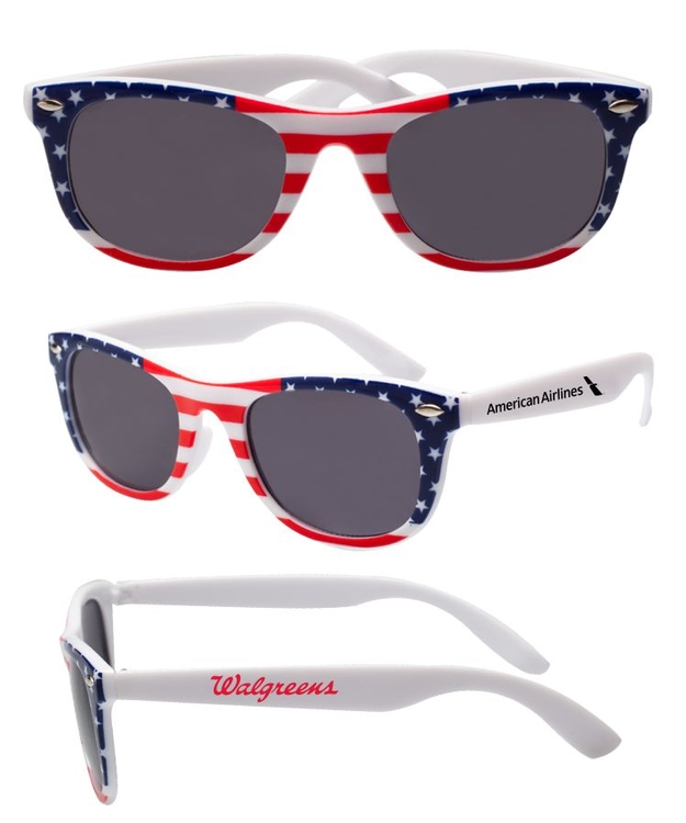 Patriotic American Flag Malibu Sunglasses 1