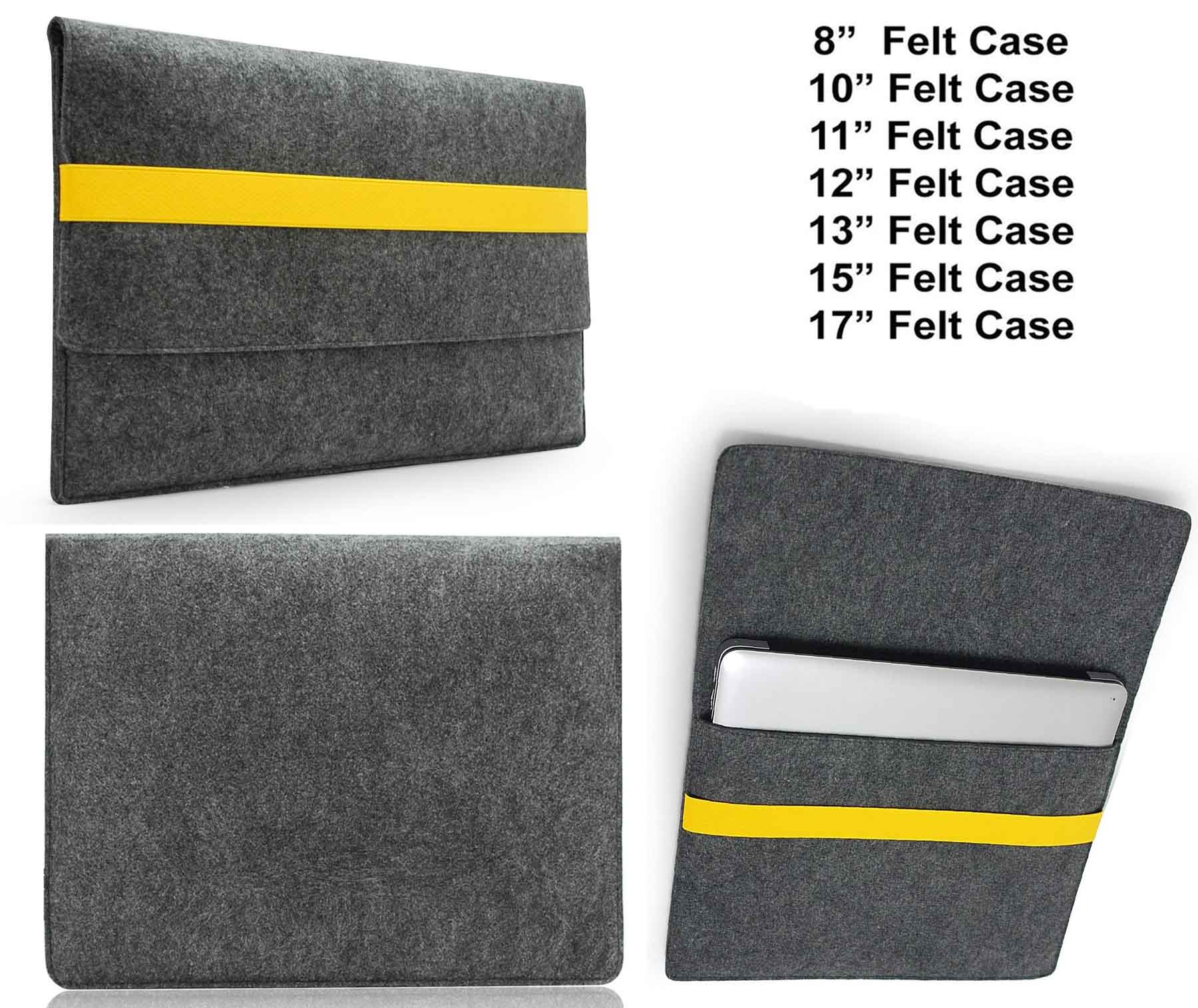 iBank ® 17" Felt Sleeve Case with pocket for Laptop Tablet 1