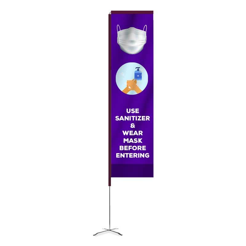 Grocery Store Elbow Banner™ Rectangle Flag - 13 Feet Double Side Print 1
