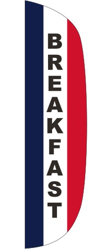 "BREAKFAST" 3' x 12' Message Flutter Flag 1