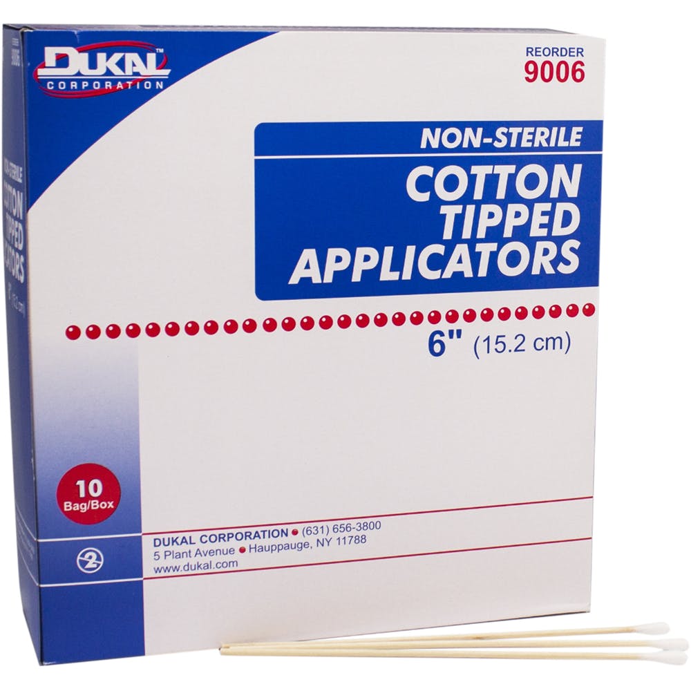 Cotton Tipped Applicators - 2 Pack Non-Sterile 6" 1