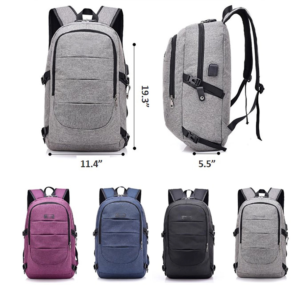 Travel Laptop Backpack 17.3Inch Anti Theft 4