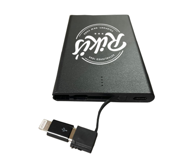 Slim Power Bank with Built-in Cable - 2500 mAh 3
