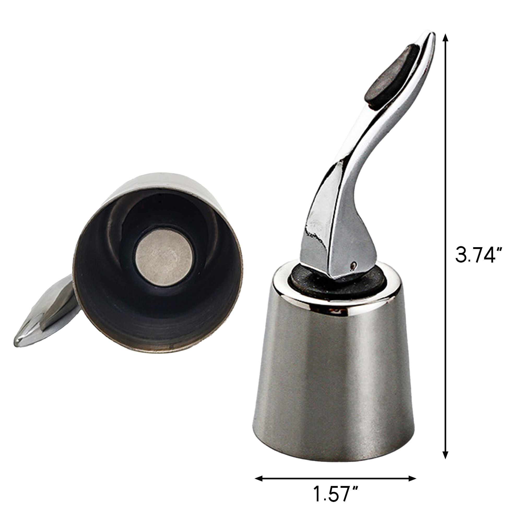 Reusable Stainless Steel Wine Bottle Stopper 3