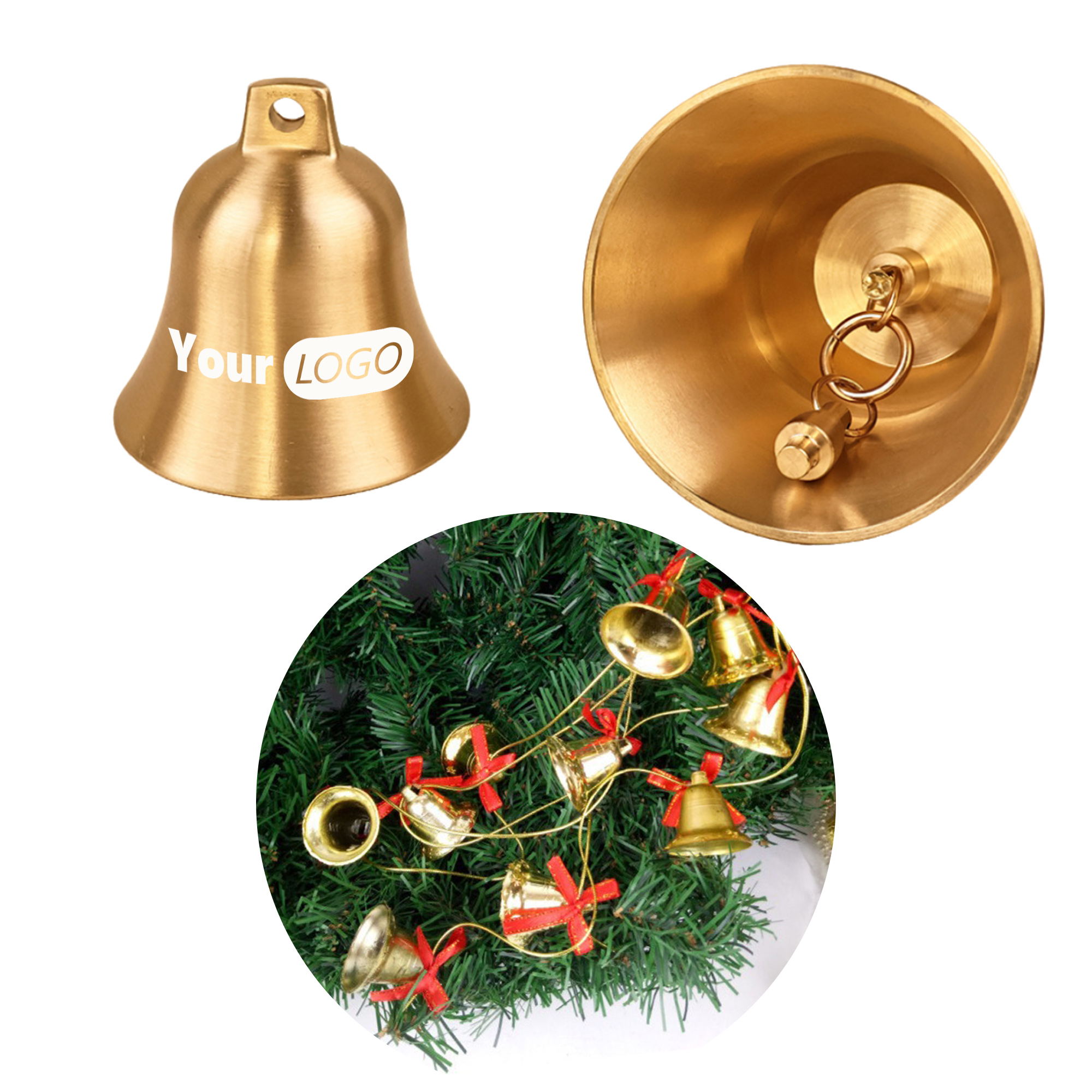 Holiday Brass Bell Ornament 2