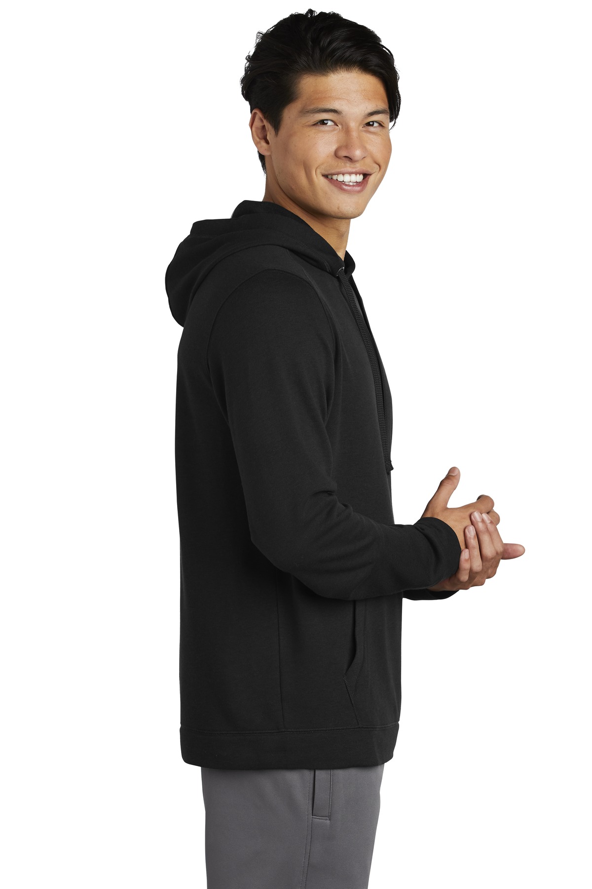 PosiCharge Tri-Blend Wicking Fleece Hooded Pullover