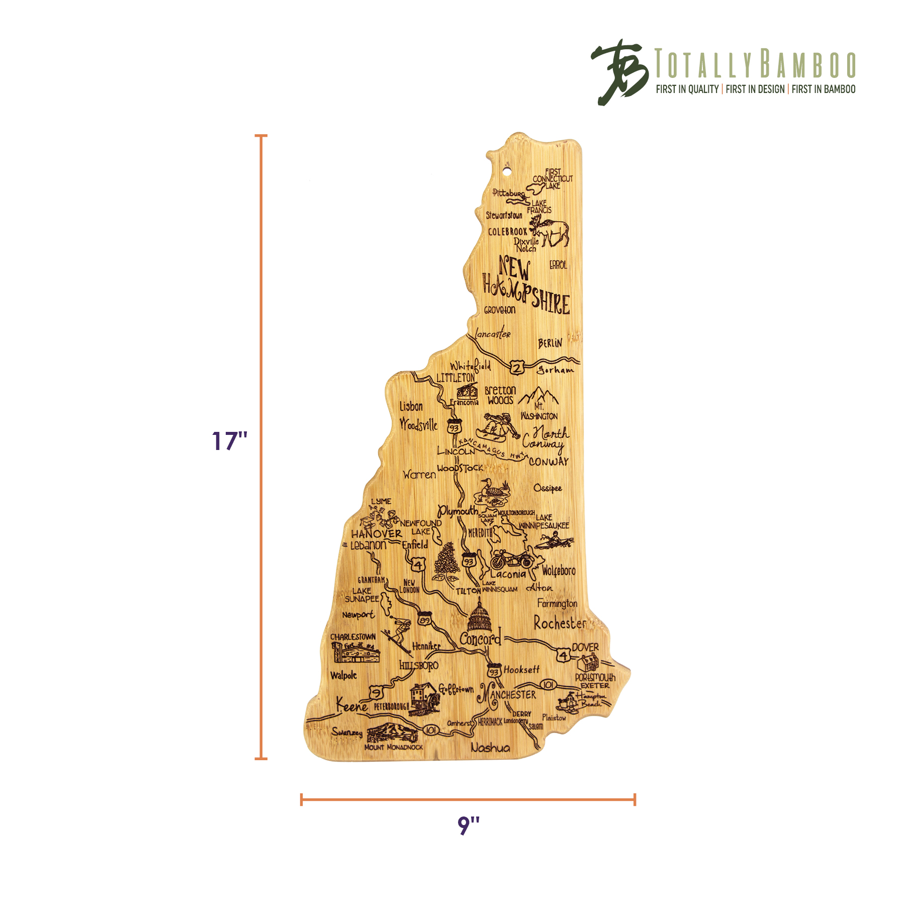 Destination New Hampshire Cutting & Serving Board 7