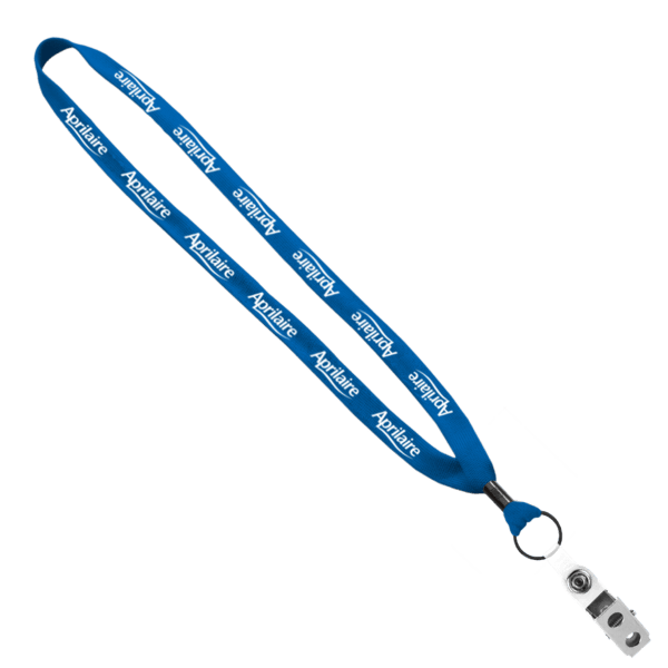 5/8" Polyester Shoelace Lanyard with Metal Crimp & Split-Ring 71