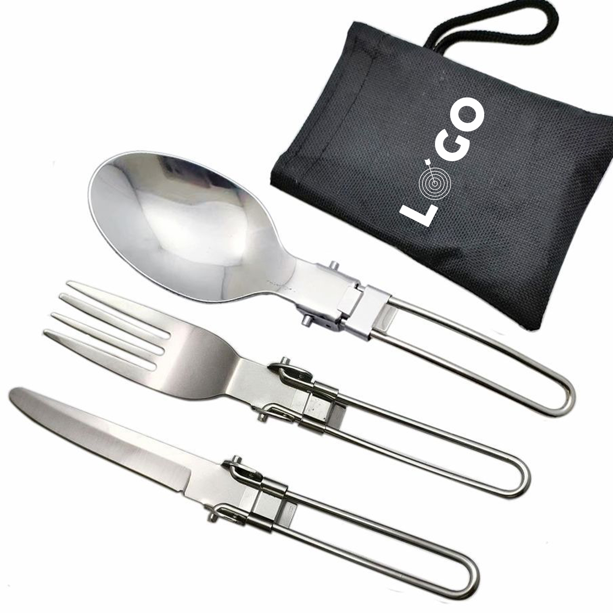 3 Pcs Collapsible Stainless Steel Cutlery Kit 4