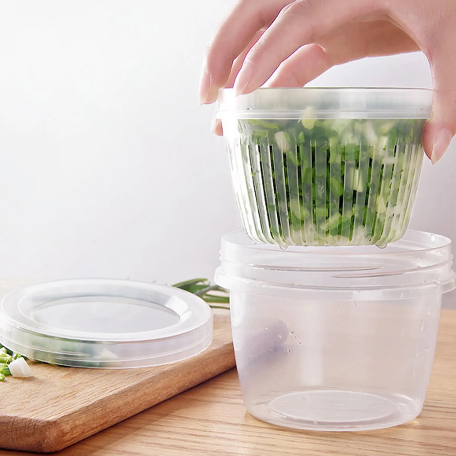 Polypropylene Portable Ginger And Garlic Storage Box 4