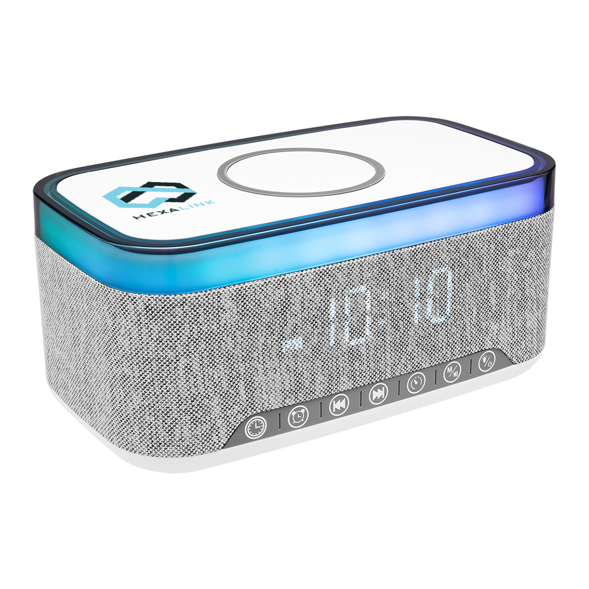 Rise & Shine Clock With Light-Up Speaker & Charger 4