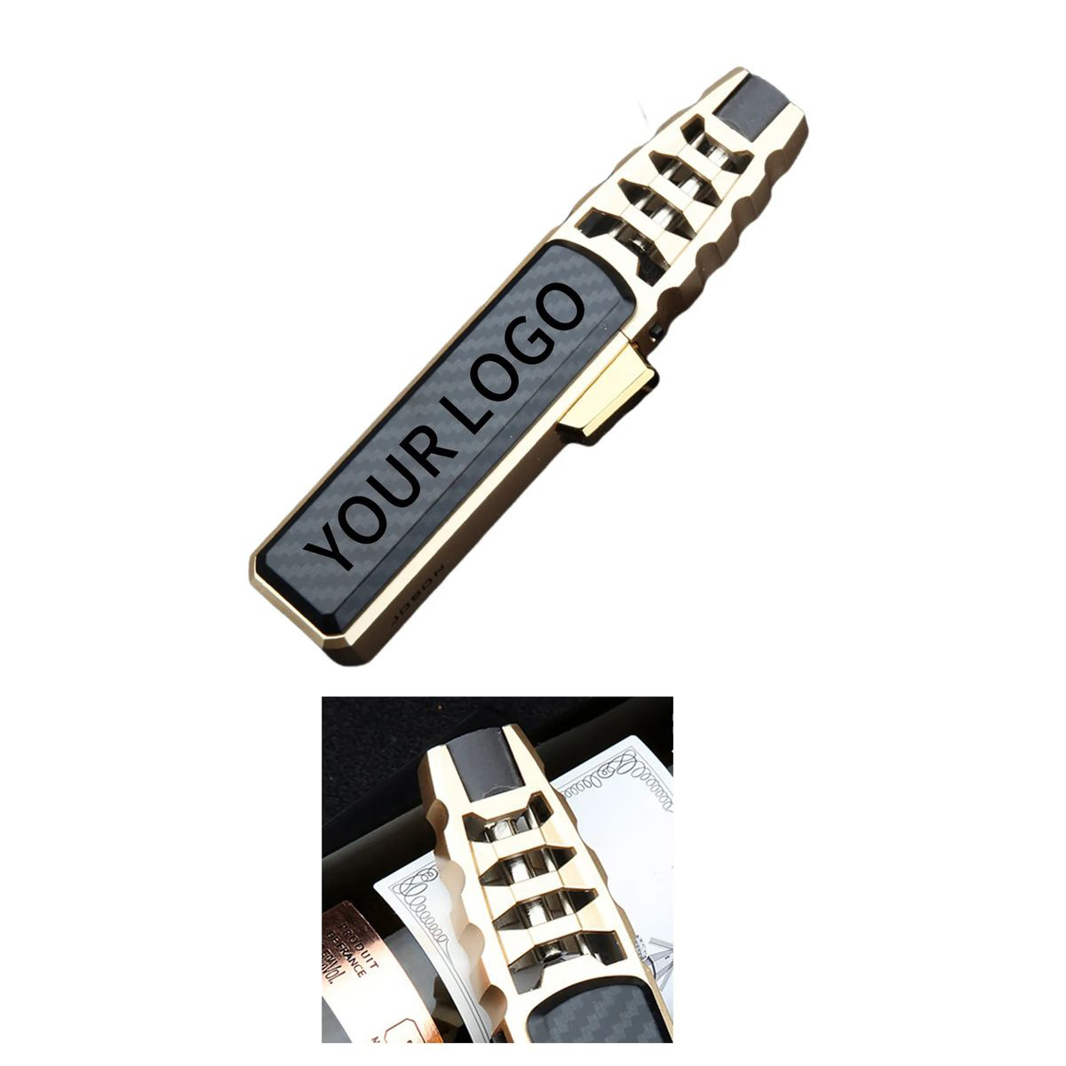 Metal Windproof Gas Lighter with Safety Design 2
