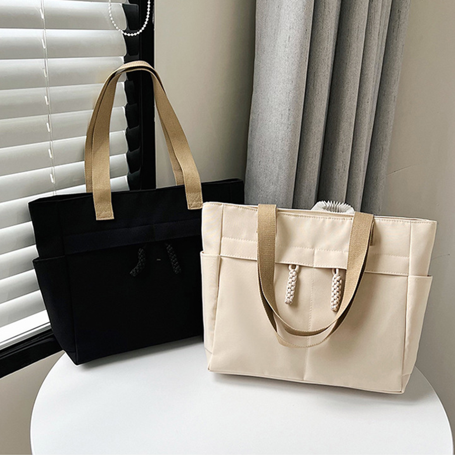Foldable Tote Bag W/ Zipper, custom tote bag with logo imprint 6