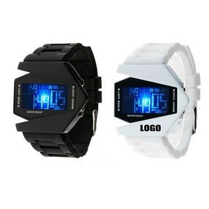 Round Sports Watch With White Digital Dial And Detachable Band 28