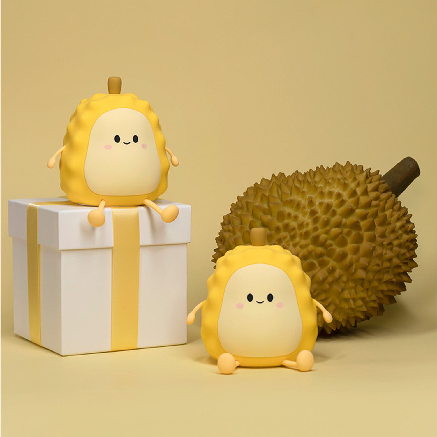 Cute Silicone LED Touch Rechargeable Durian Dimmable Lamp 4