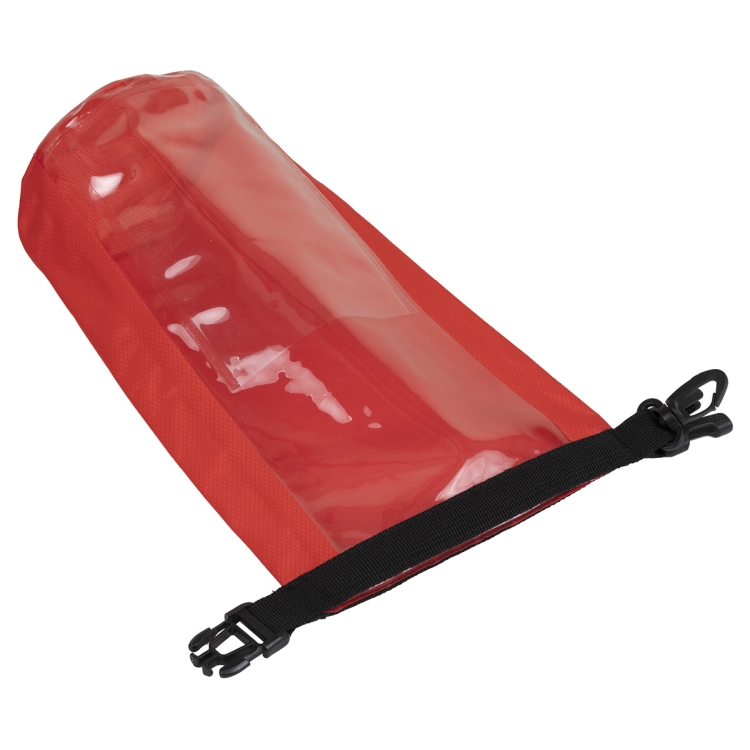 7" W x 11" H "The Navagio" 2.5 Liter Water Resistant Dry Bag With Clear Pocket Window 7