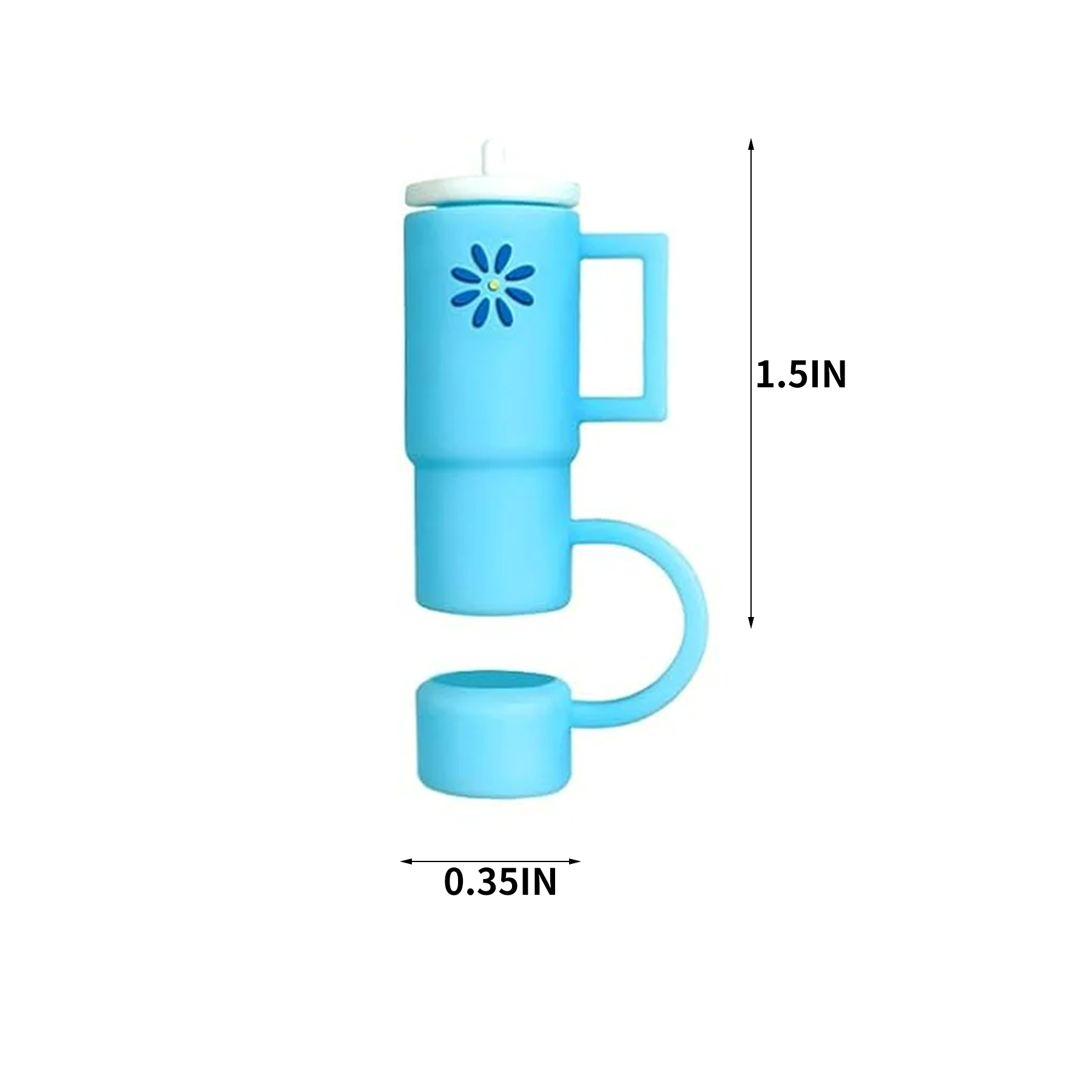 Silicone Straw Tip Covers for 30&40 Oz Tumbler with Handle 2