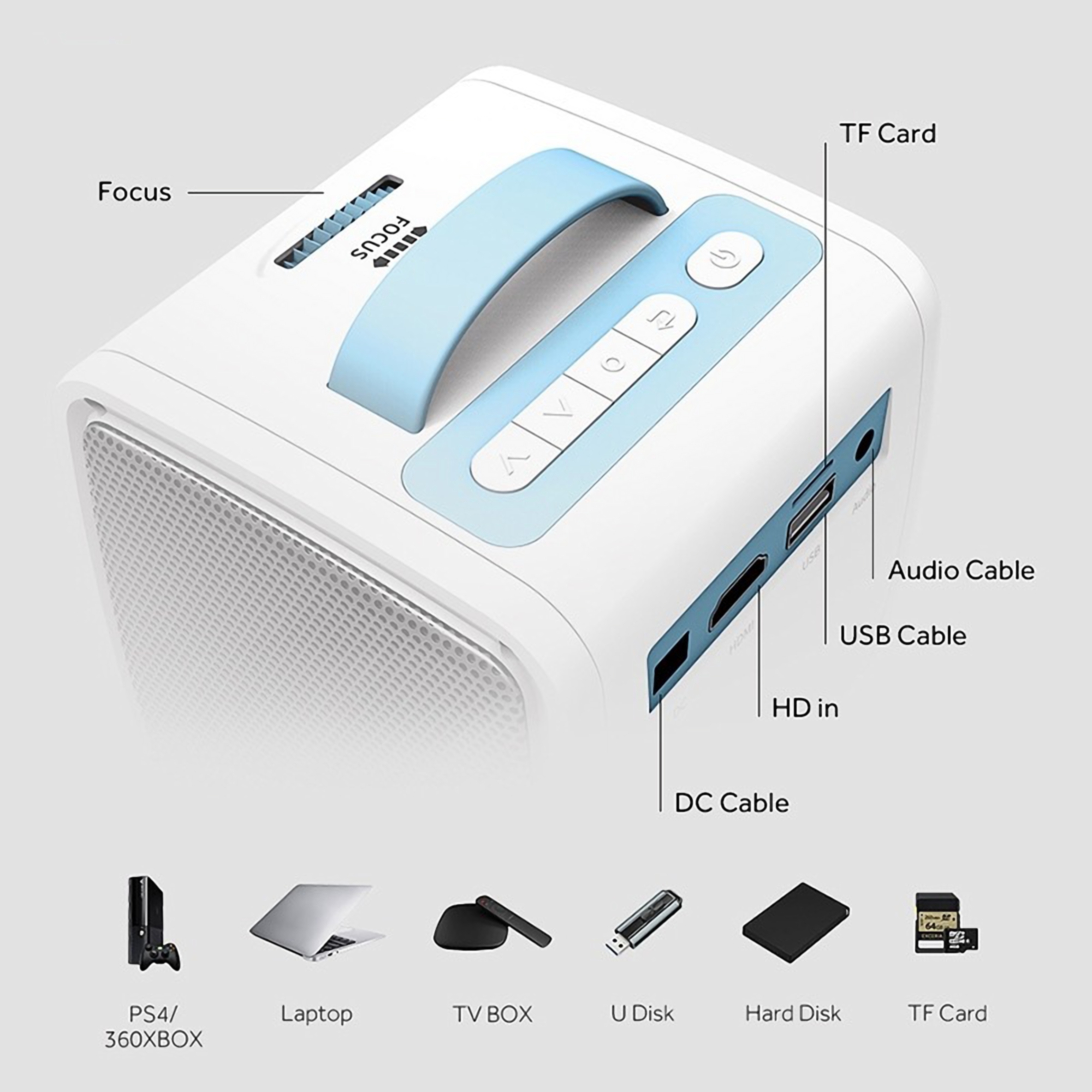 Mini Smart Bluetooth Projector 3