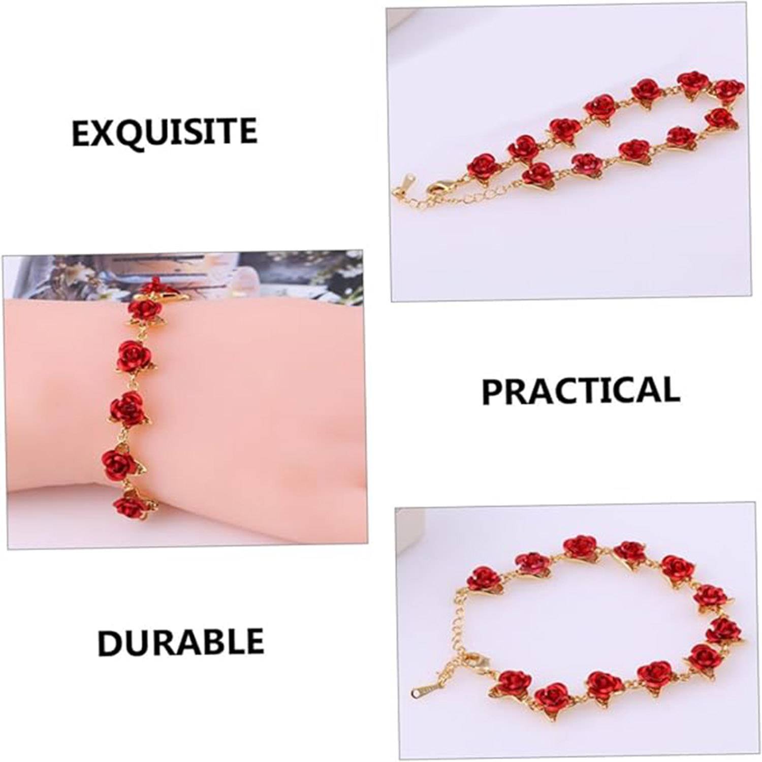 Alloy Rose Bracelets for Women 6