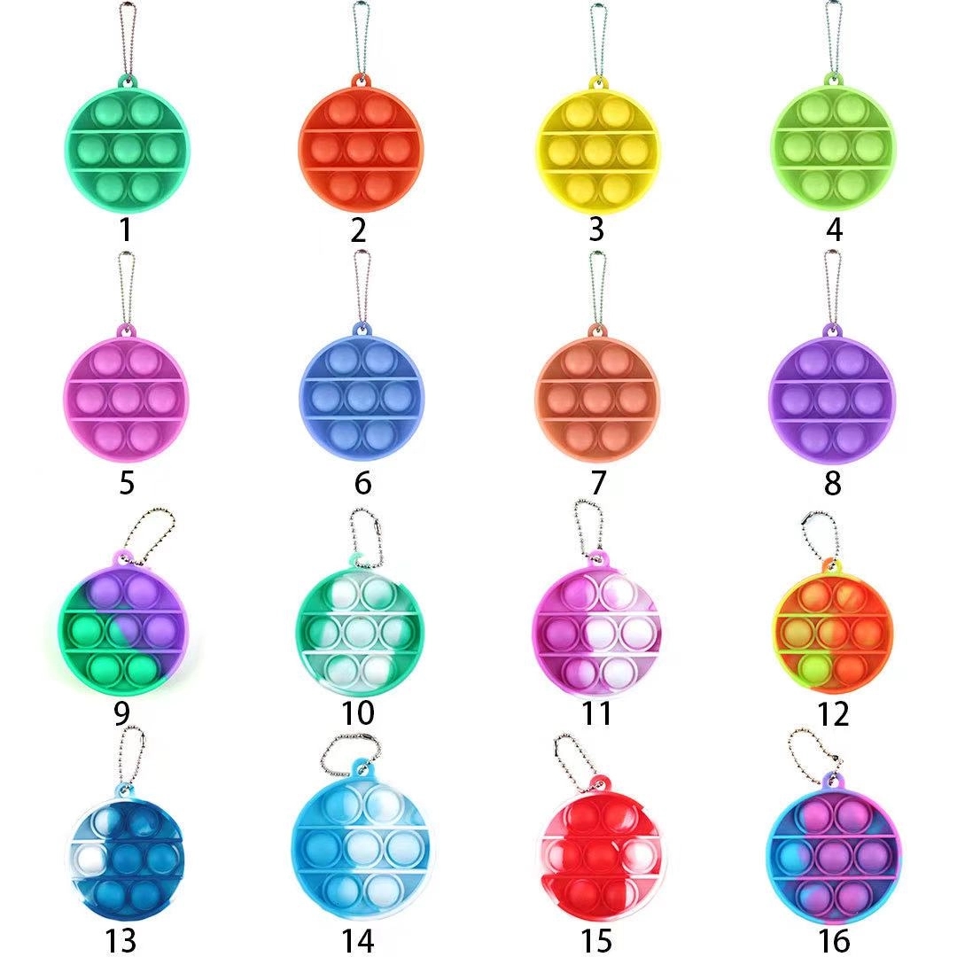 Rainbow Push Pop Keychain 3