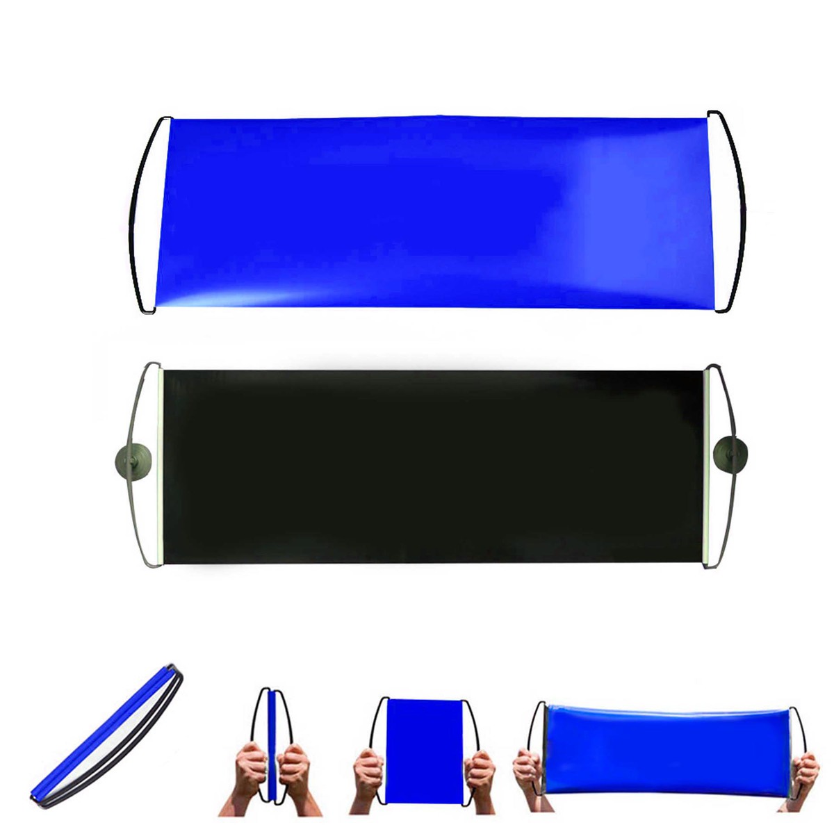 Retractable PET Plastic Scroll Hand Banner Flags