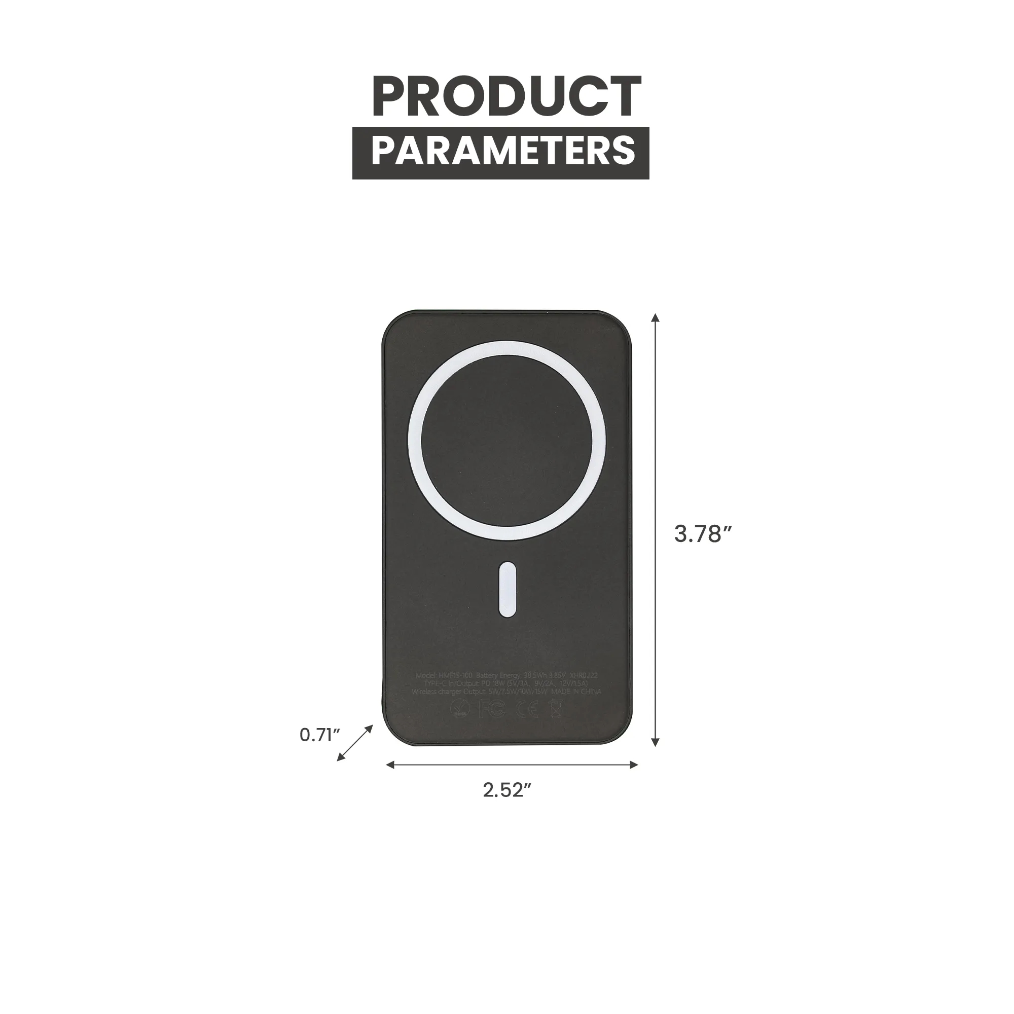 10000mAh Magnetic Wireless Phone Power Bank 2