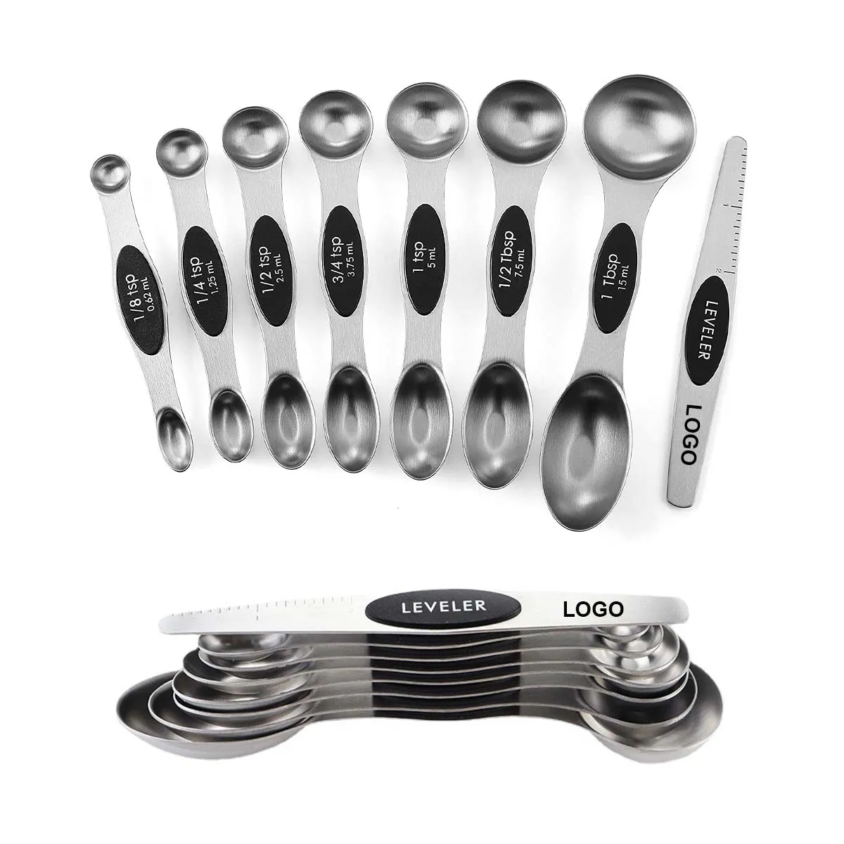 Stainless Steel Magnetic Measuring Spoons 1