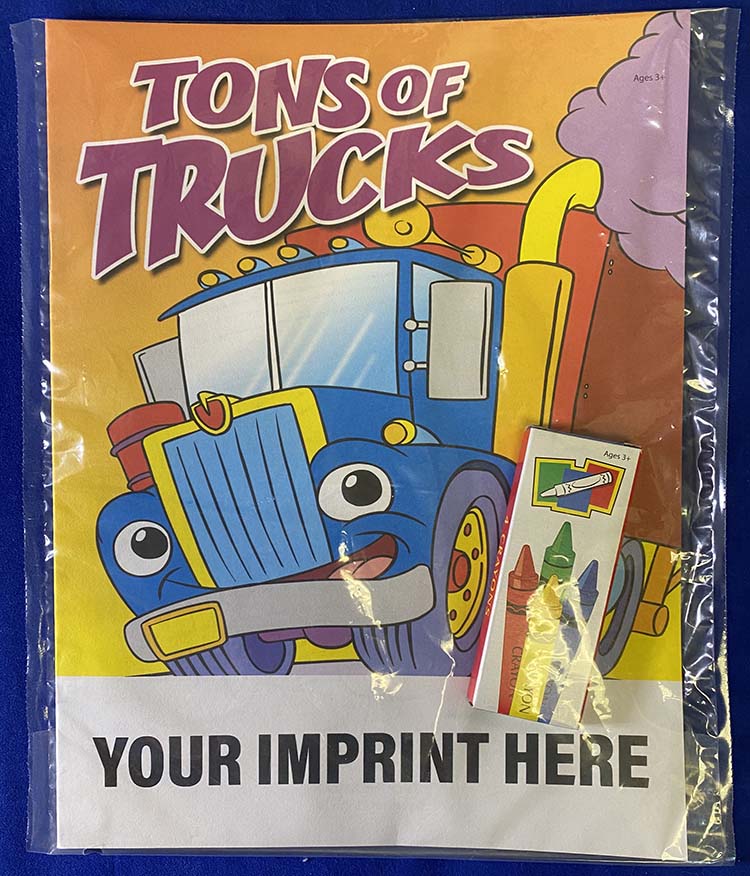 COLORING SET - Tons of Trucks Coloring Book Fun Pack 5