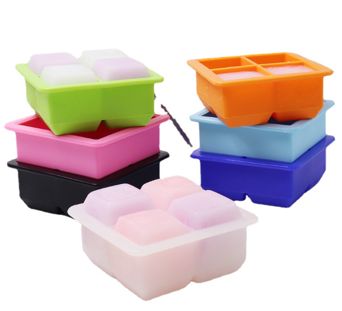 Customizable Four Cavity Ice Cube Tray 4