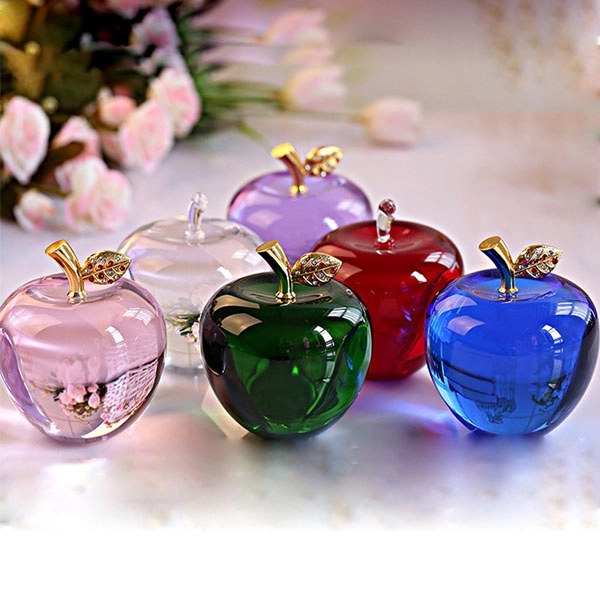Crystal Apple Paperweight 4