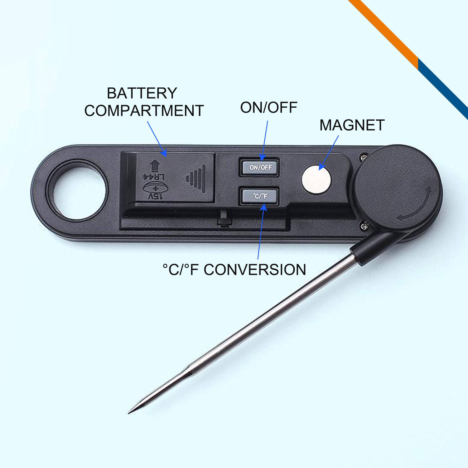 Amey Foldable Digital Food Thermometer 5