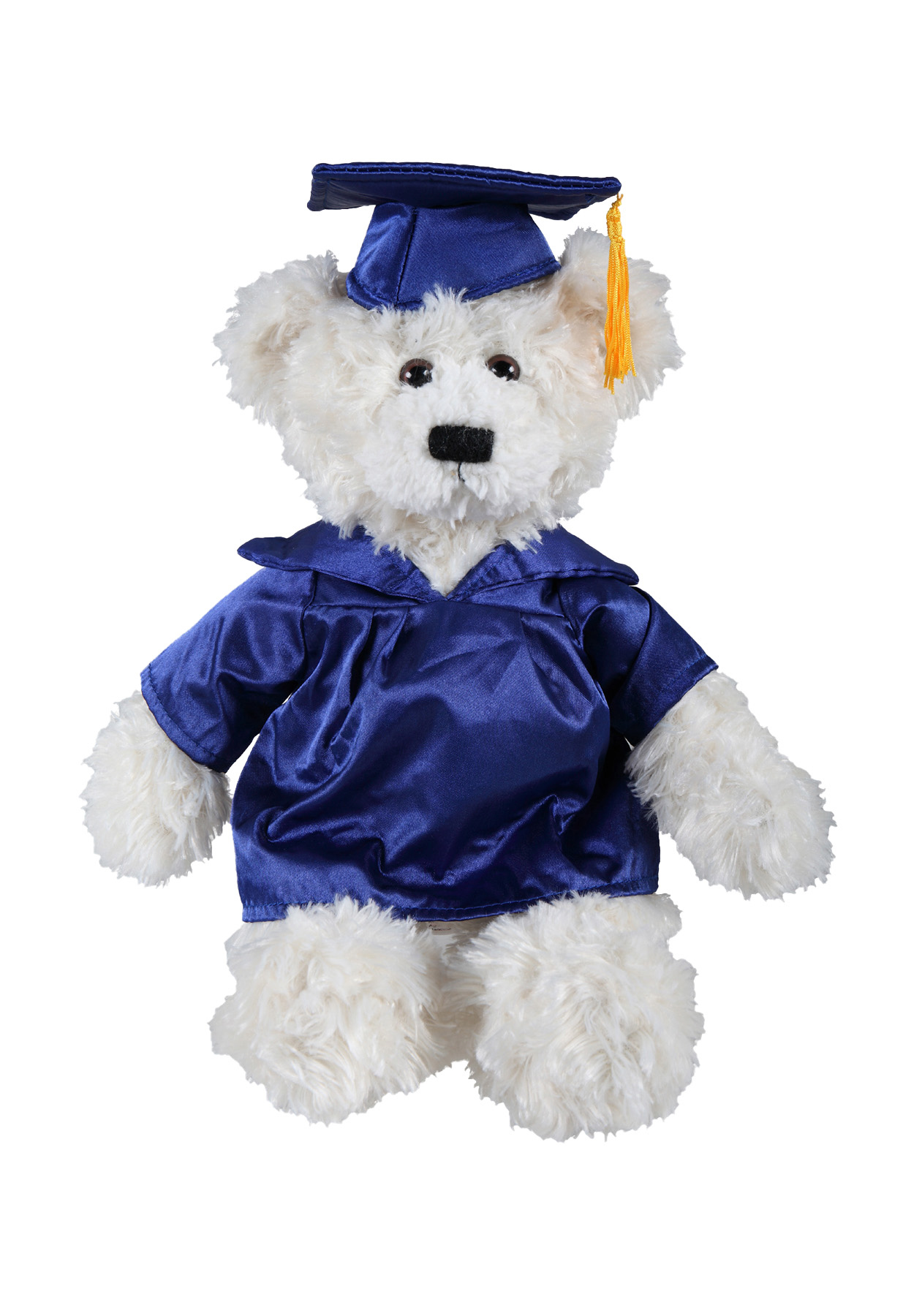 soft plush Cream Brandon Bear  with graduation cap &gown 6
