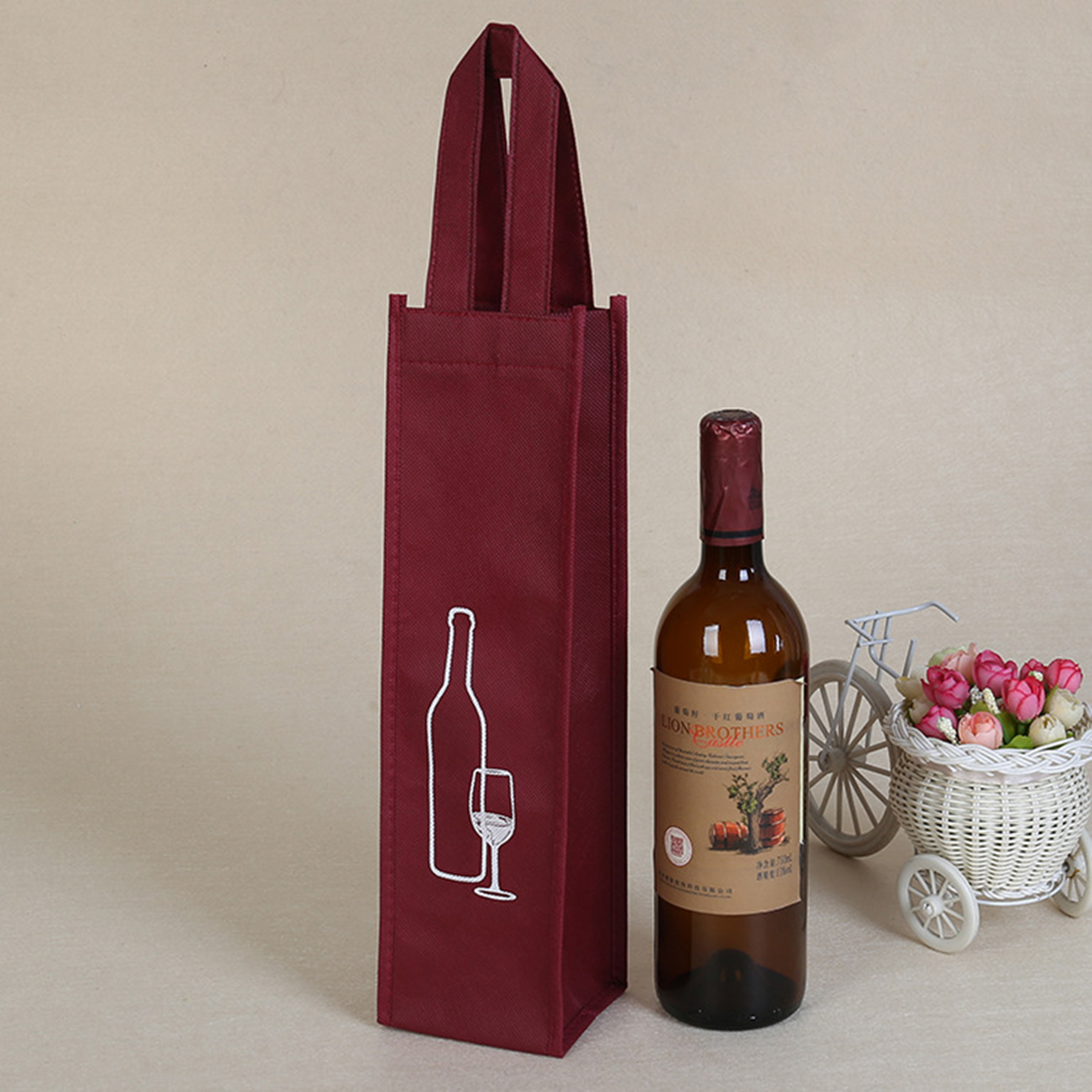 Non-Woven Wine Tote Bag 1