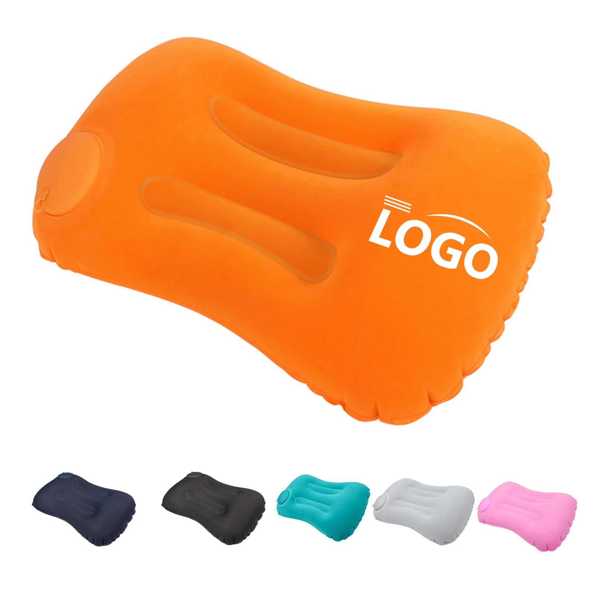 Camping Travel Flocked Fabric Air Pillow 5