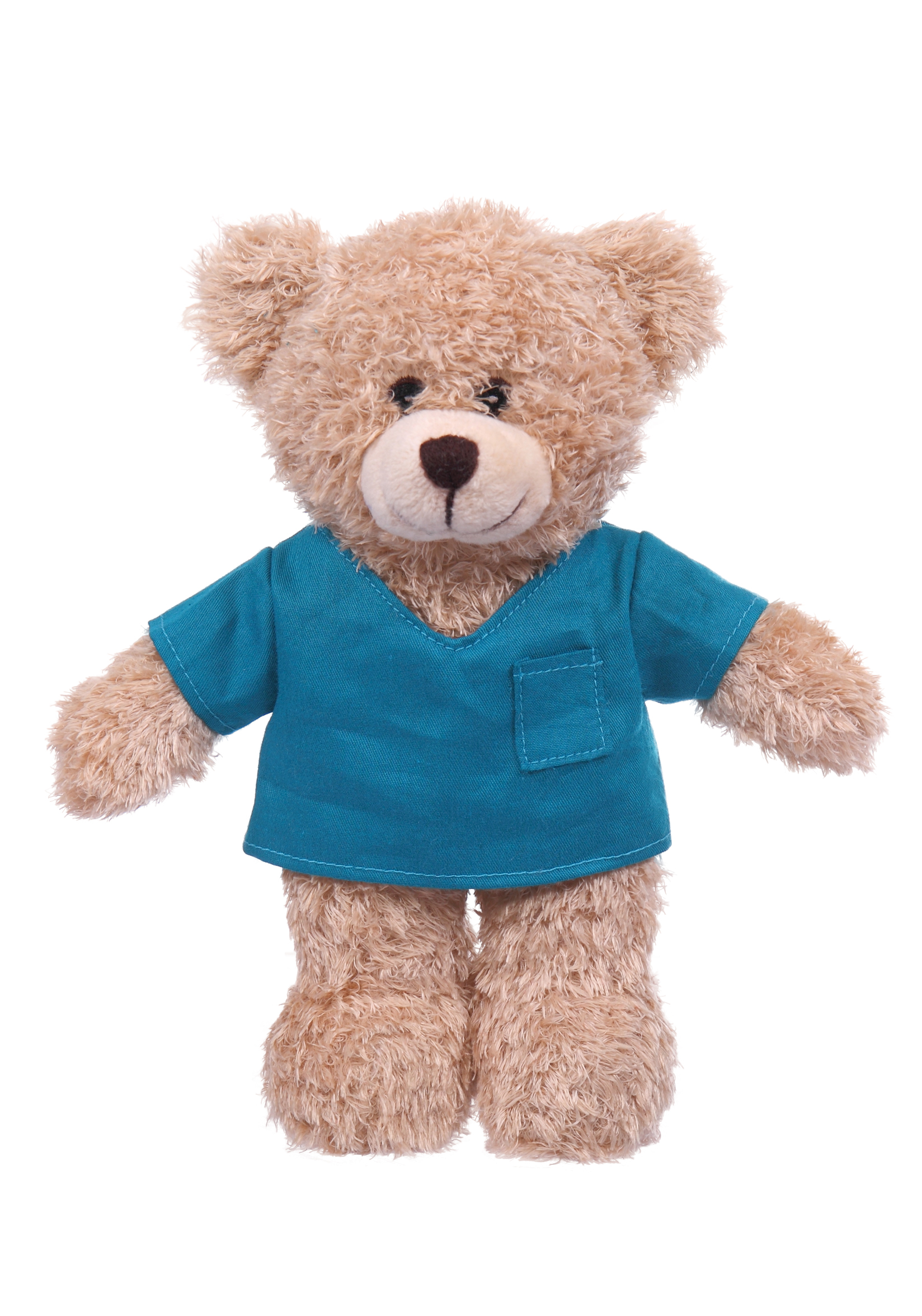 Soft Plush Tan Bear in Scrub Shirt