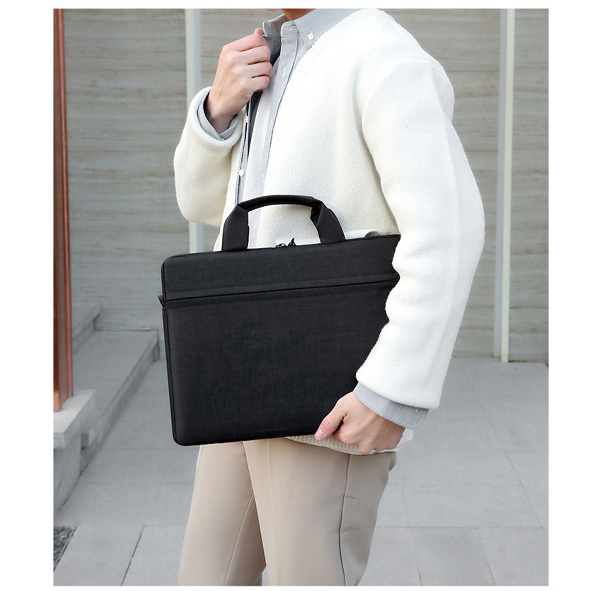 Waterproof 14-Inch Laptop Sleeve Case, Simple Handheld & Shoulder Bag 3
