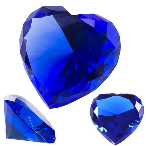 Red Heart Shaped Crystal Diamond Paperweight 10