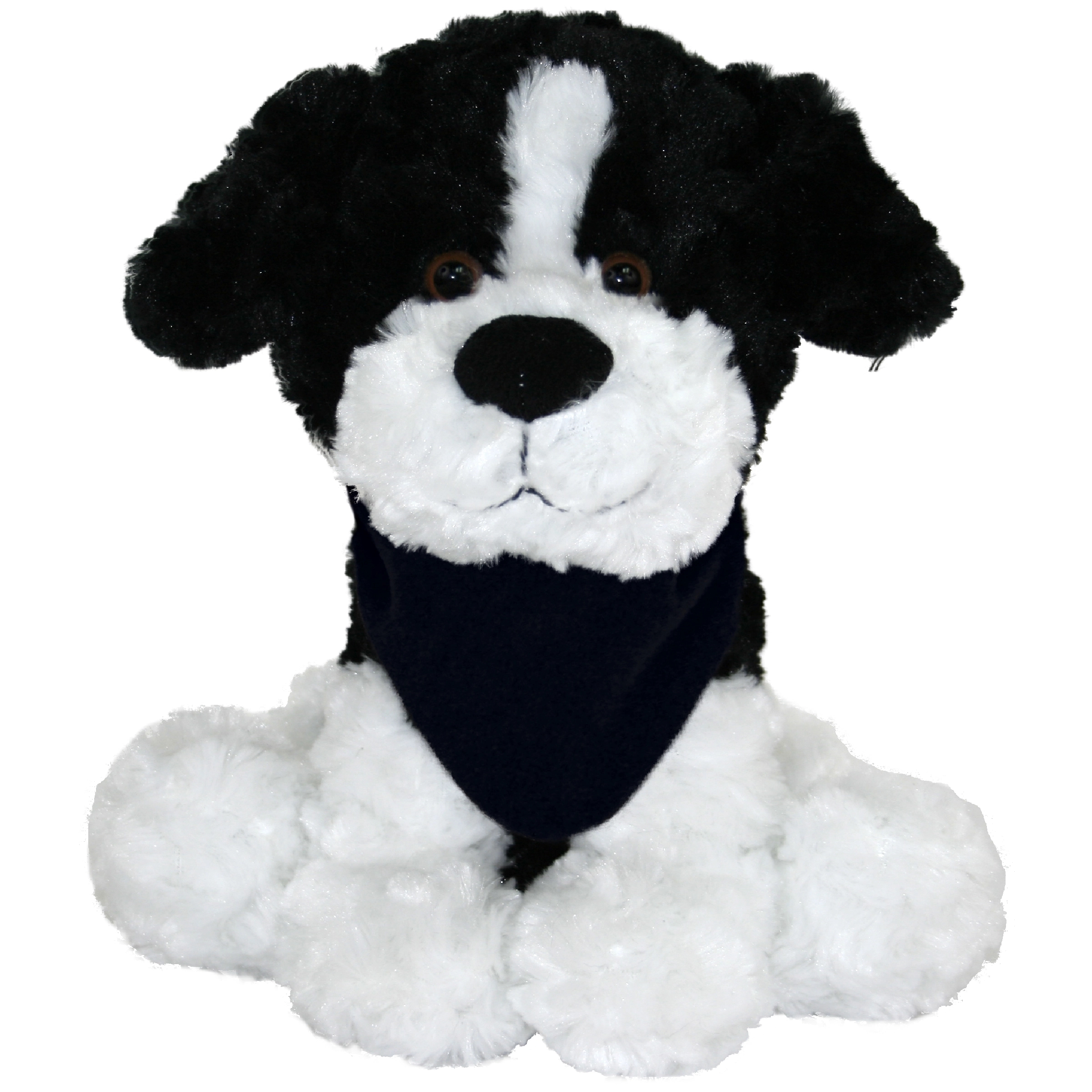10" Large Sitting Dog - Black & White 3