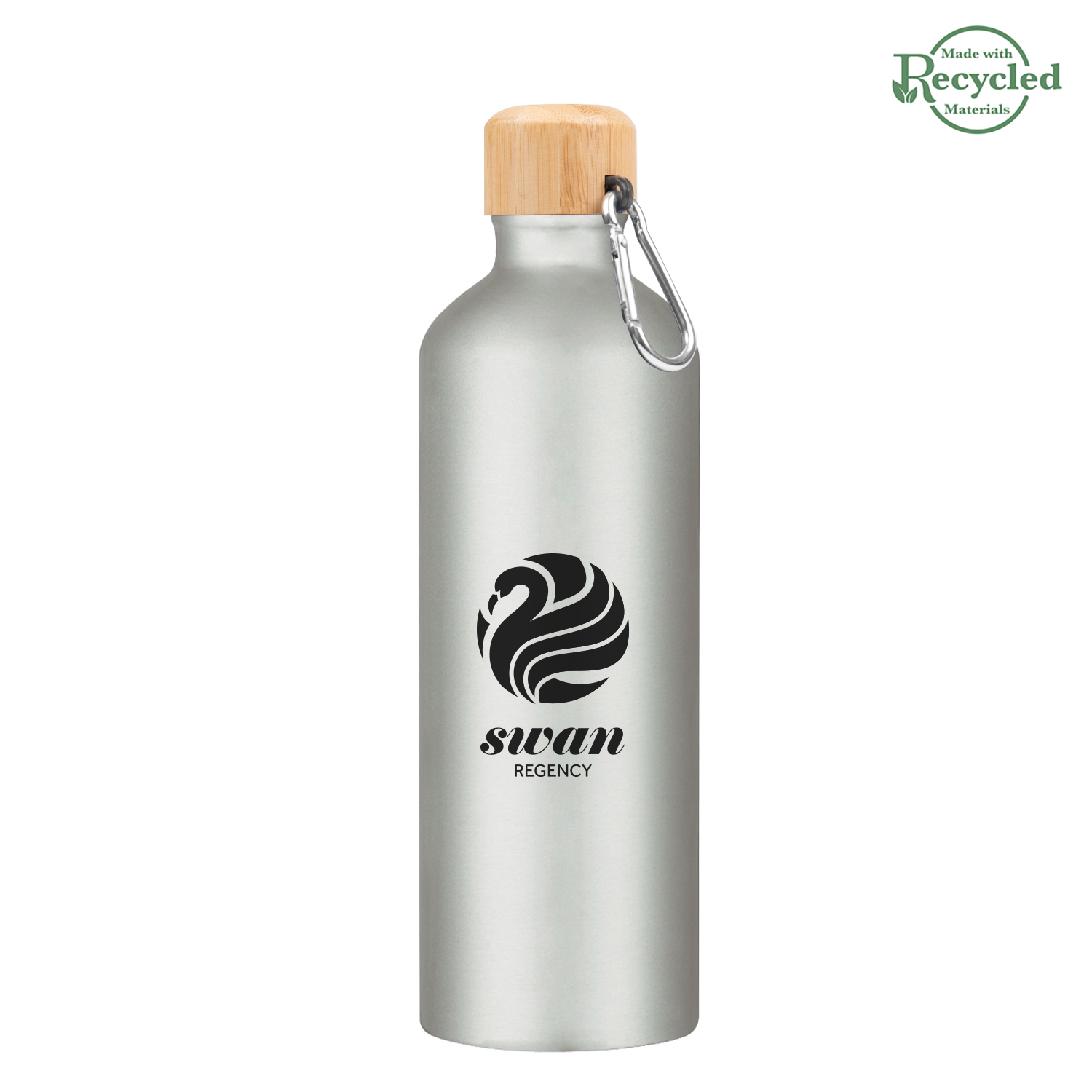 25 Oz. Aluminum Tundra Bike Bottle With Bamboo Lid 3