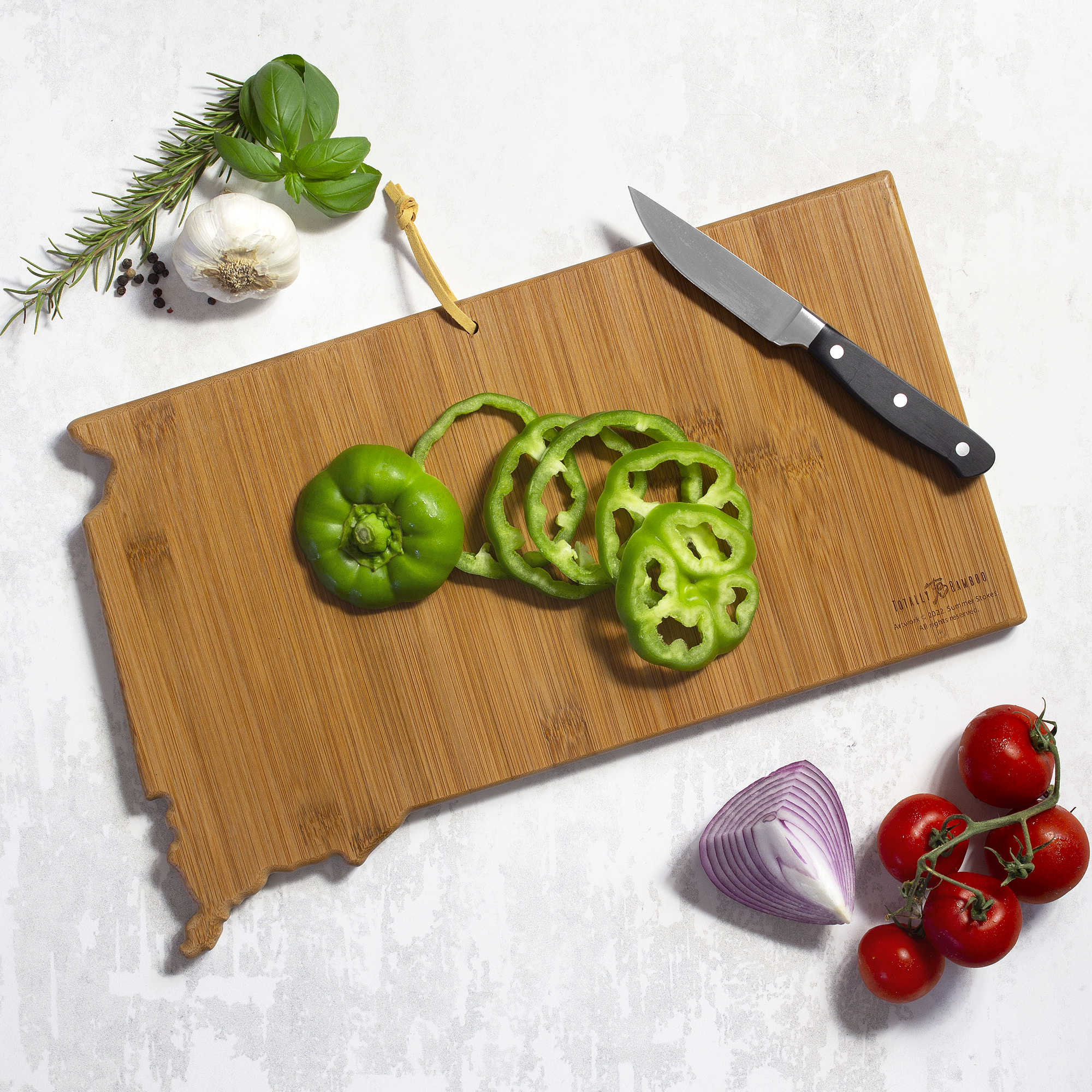South Dakota State Shaped Serving and Cutting Board with Artwork by Summer Stokes 5