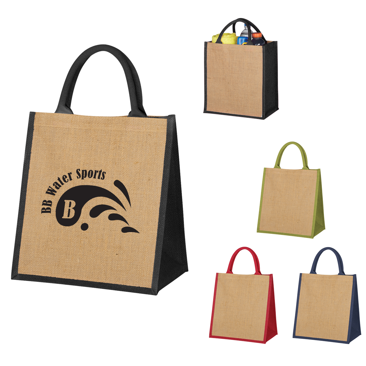 Escape Jute Tote Bag, custom tote bag with logo imprint 2