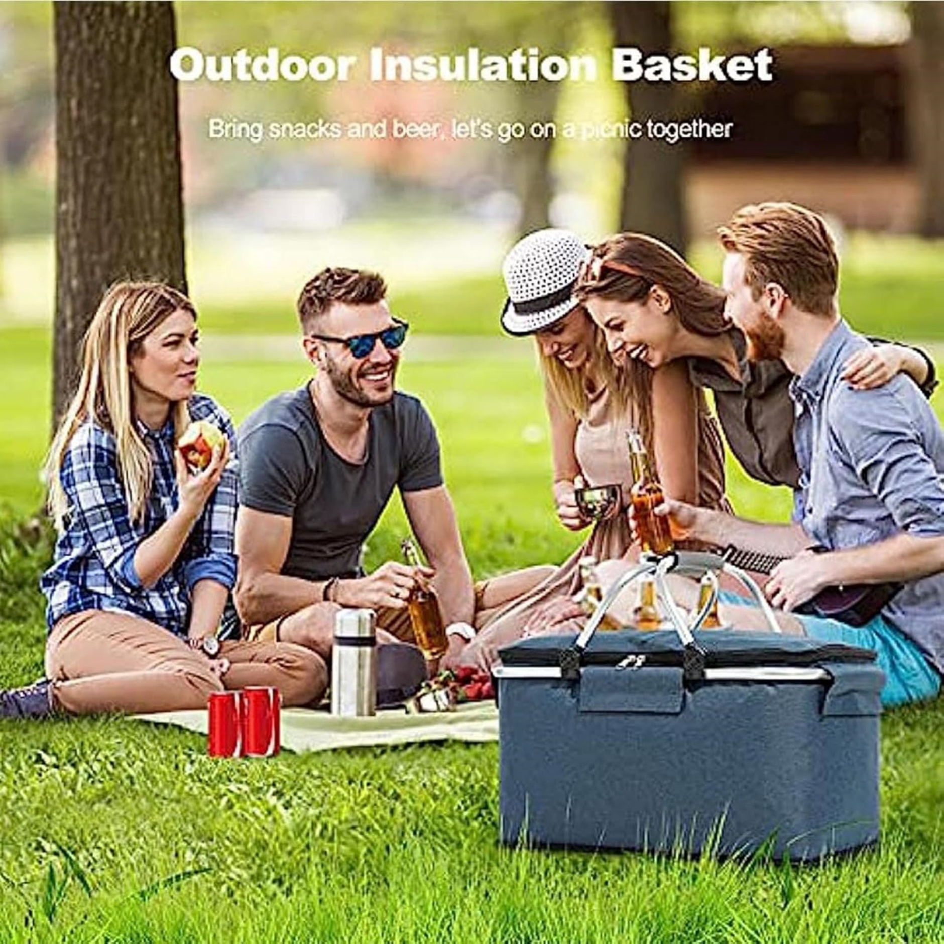 Collapsible Shopping Basket Insulated Cooler Bag 5
